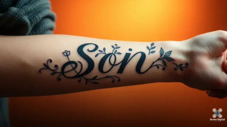 tatuagem com nome do filho
